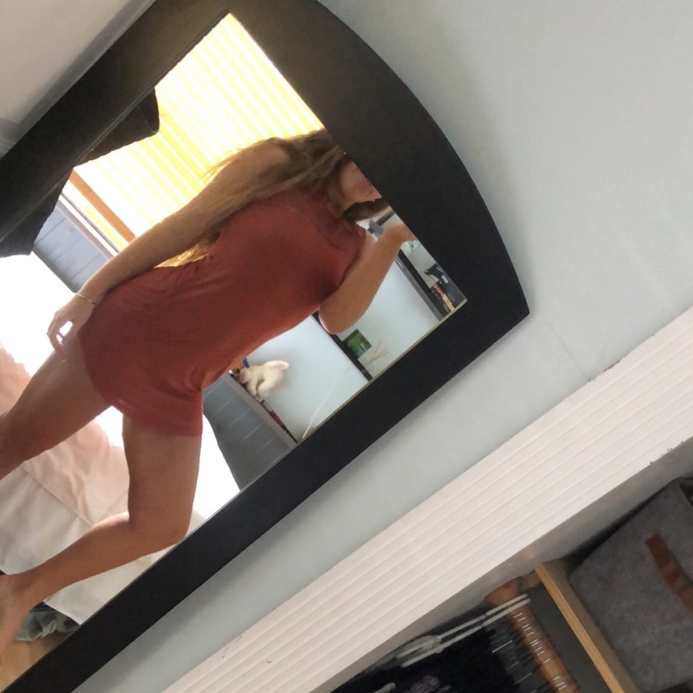 dusty orange dress